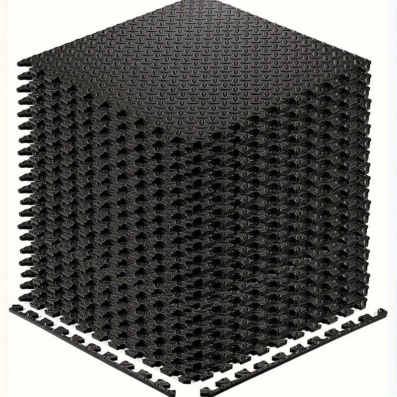 Interlocking Black EVA Fitness Mats Set (20pcs)