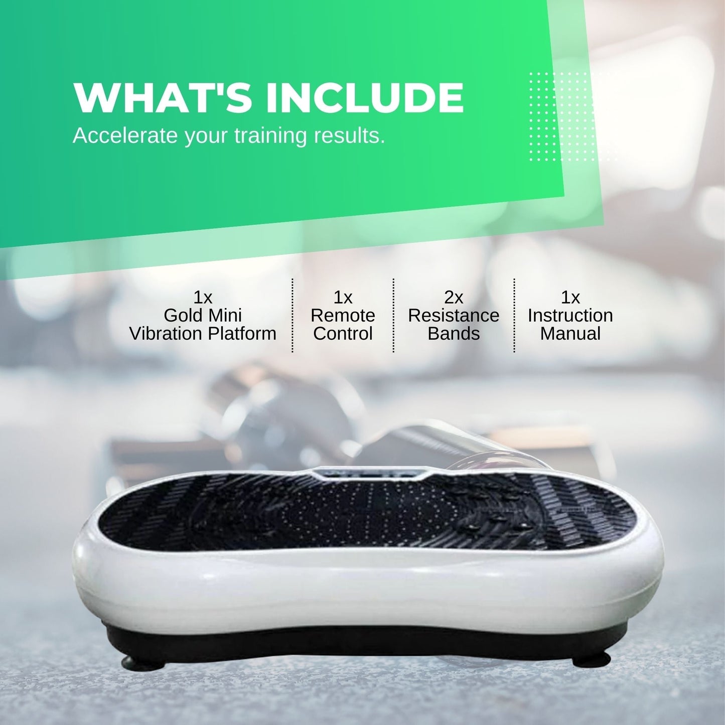 Social Hike White Vibration Machine Platform - Exercise Plate Whole Body Workout