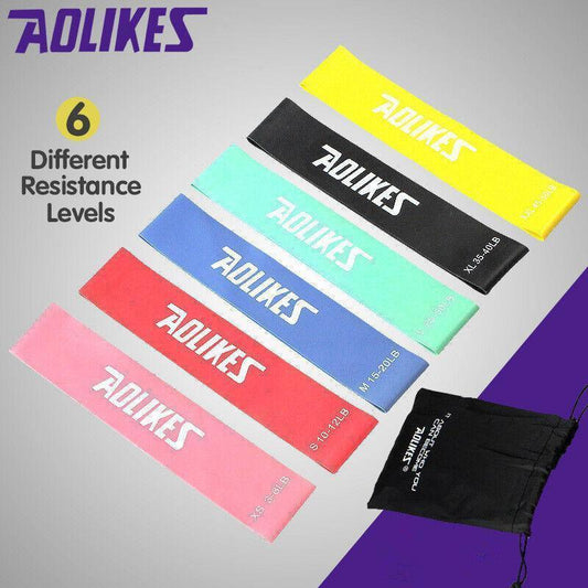 Aolikes Resistance Bands Power Heavy Strength Exercise Fitness Gym Yoga - Blue 500*50*0.7 (15-20 lbs)