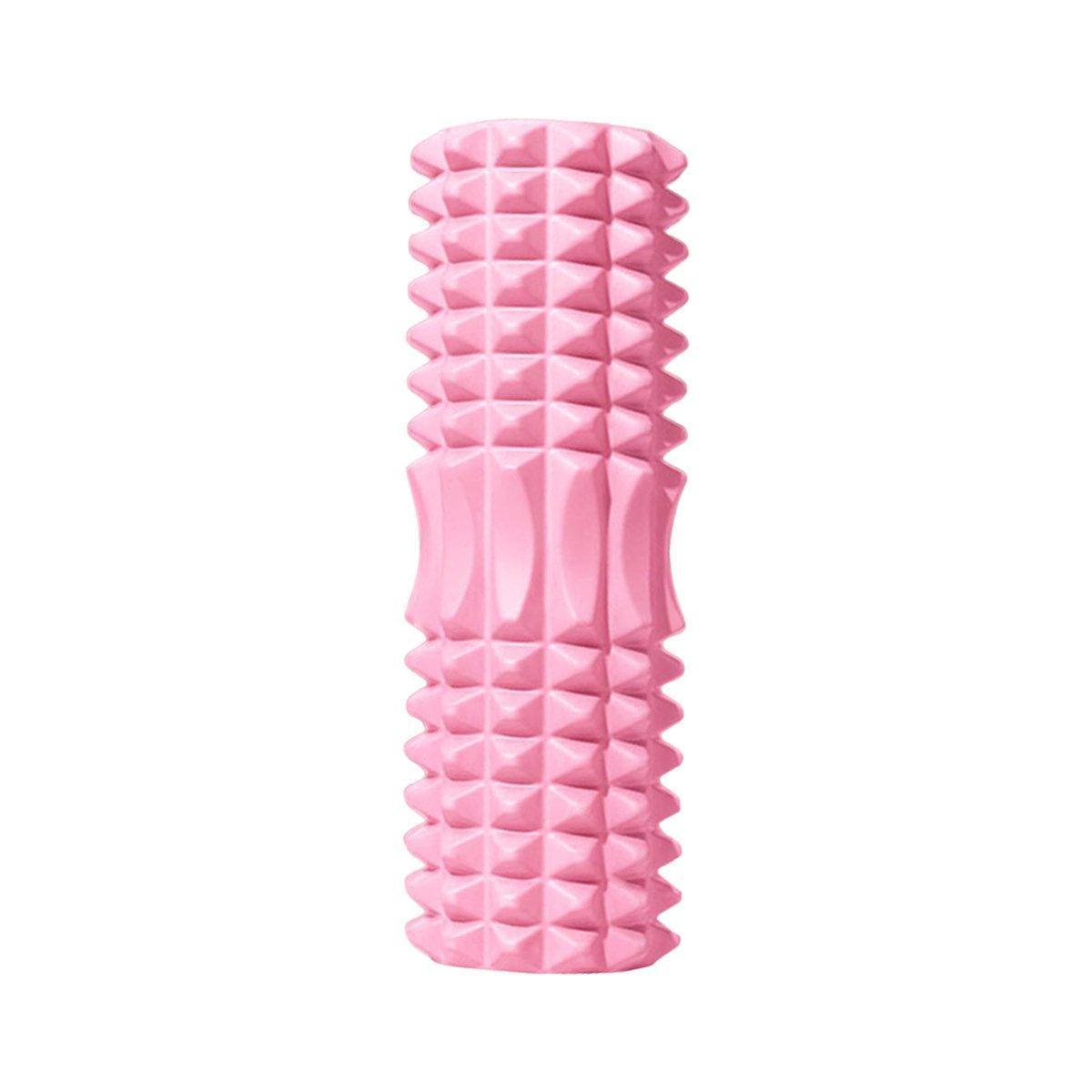High Density EVA Foam Roller Yoga Massage Stick for Fitness - Wolf Tooth Style Blue-45cm